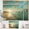 Designart - Coastal Pastel Horizon - Nautical & Coastal Canvas in Gold Frame
